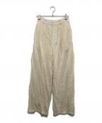 TODAYFULトゥデイフル）の古着「Sheer Jacquard Trousers　シアージャガードトラウザー　12510705」｜アイボリー