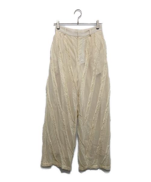 TODAYFUL（トゥデイフル）TODAYFUL (トゥデイフル) Sheer Jacquard Trousers　シアージャガードトラウザー　12510705 アイボリー サイズ:38の古着・服飾アイテム