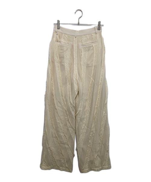 TODAYFUL（トゥデイフル）TODAYFUL (トゥデイフル) Sheer Jacquard Trousers　シアージャガードトラウザー　12510705 アイボリー サイズ:38の古着・服飾アイテム
