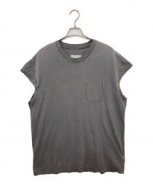 Maison Margiela（メゾンマルジェラ）の古着「19SS Destroyed Sleeve Less T-Shirt / ダメージ加工Tシャツ　S50GC0561 S20079」｜グレー
