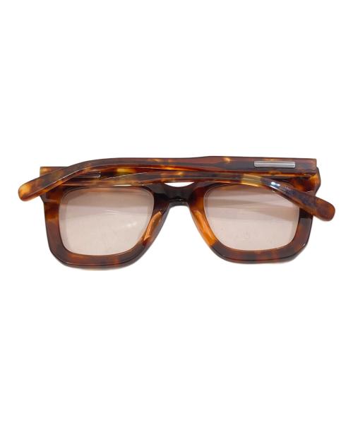 NATIVE SONS（ネイティブ サンズ）NATIVE SONS (ネイティブ サンズ) sacai (サカイ) 伊達眼鏡　PL-028X ブラウン サイズ:48□24-144の古着・服飾アイテム