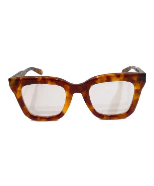 NATIVE SONS（ネイティブ サンズ）NATIVE SONS (ネイティブ サンズ) sacai (サカイ) 伊達眼鏡　PL-028X ブラウン サイズ:48□24-144の古着・服飾アイテム