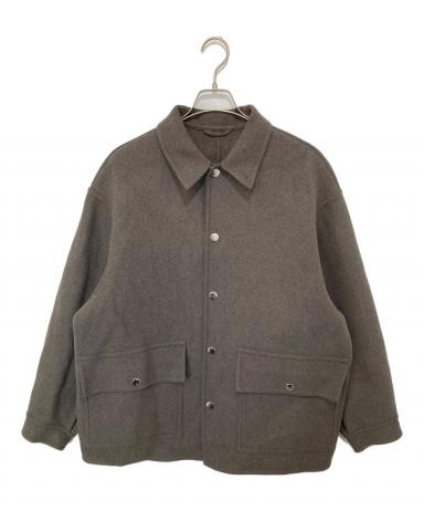 H BEAUTY&YOUTH ウールミックスメルトンカバーオールジャケット 中古・古着通販】H BEAUTY&YOUTH (エイチ ビューティー&ユース) ウール