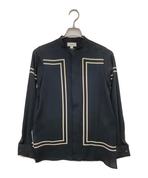 HYKE（ハイク）HYKE (ハイク) PRINTED BLOUSE プリンテッドブラウス ブラック サイズ:2の古着・服飾アイテム