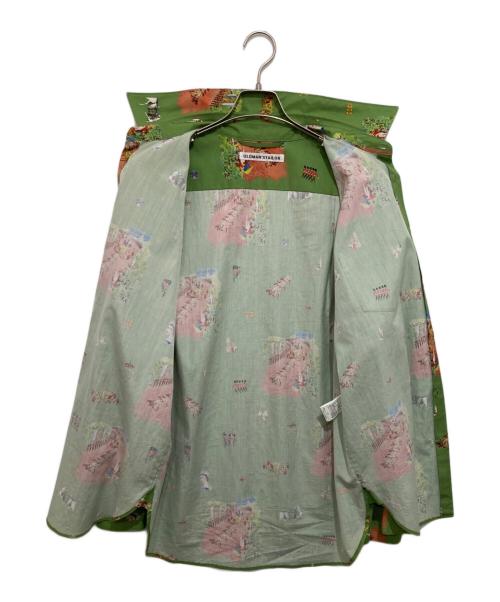 oldman's tailor（オールドマンズテーラー）oldman's tailor (オールドマンズテーラー) 総柄シャツ グリーン サイズ:40の古着・服飾アイテム