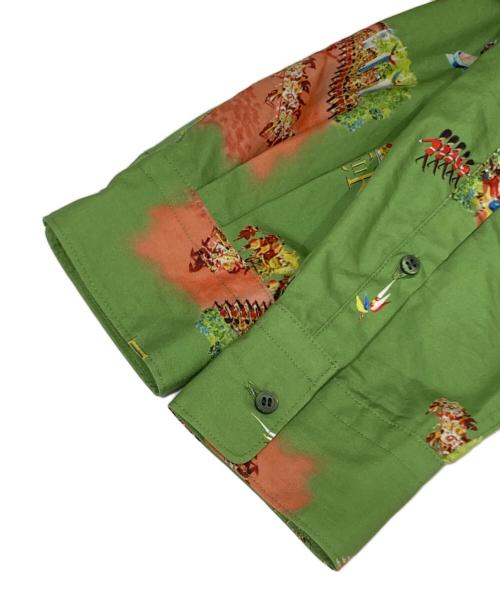 oldman's tailor（オールドマンズテーラー）oldman's tailor (オールドマンズテーラー) 総柄シャツ グリーン サイズ:40の古着・服飾アイテム