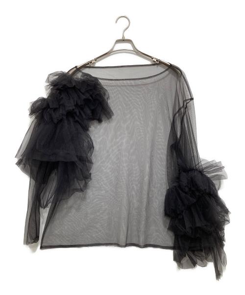 MARGE（マージ）MARGE (マージ) Tulle Asymmetric Decorative P/O ブラック サイズ:fの古着・服飾アイテム