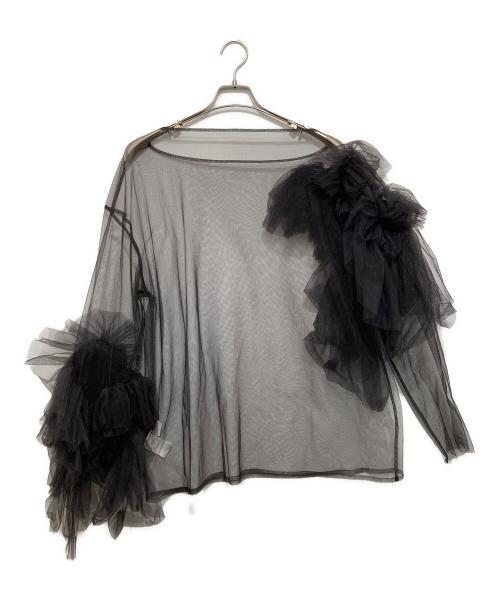 MARGE（マージ）MARGE (マージ) Tulle Asymmetric Decorative P/O ブラック サイズ:fの古着・服飾アイテム