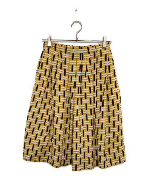FENDI（フェンディ）FENDI (フェンディ) FFロゴ シルクスカート　FQ6224 M6Q イエロー サイズ:38の古着・服飾アイテム