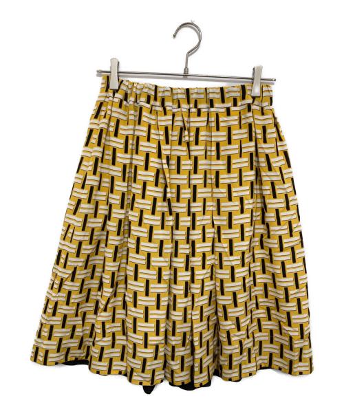 FENDI（フェンディ）FENDI (フェンディ) FFロゴ シルクスカート　FQ6224 M6Q イエロー サイズ:38の古着・服飾アイテム