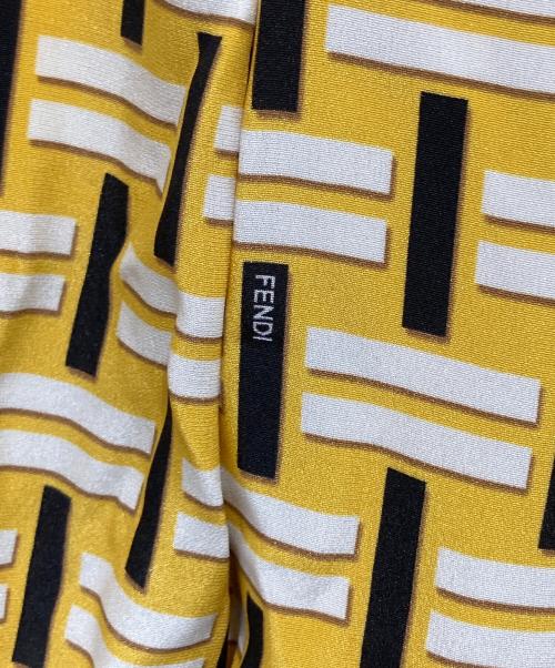 FENDI（フェンディ）FENDI (フェンディ) FFロゴ シルクスカート　FQ6224 M6Q イエロー サイズ:38の古着・服飾アイテム
