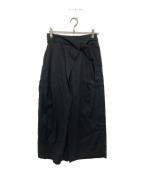 1er Arrondissementプルミエ アロンディスモン）の古着「リネンコットンベルテッドパンツ　B1042AFP030」｜ブラック