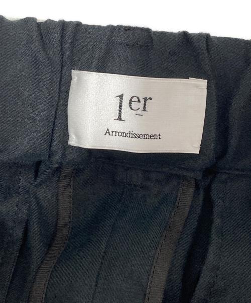 1er Arrondissement（プルミエ アロンディスモン）1er Arrondissement (プルミエ アロンディスモン) リネンコットンベルテッドパンツ　	B1042AFP030 ブラック サイズ:38の古着・服飾アイテム