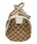 GUCCI (グッチ) GGキャンバス レザー ミニボストンバッグ　189825 ブラウン×ホワイト：35000円
