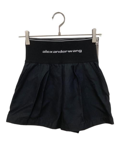 ALEXANDER WANG（アレキサンダー・ワン）ALEXANDER WANG (アレキサンダー・ワン) ウエストロゴショートパンツ　1WC1224450 ブラックの古着・服飾アイテム