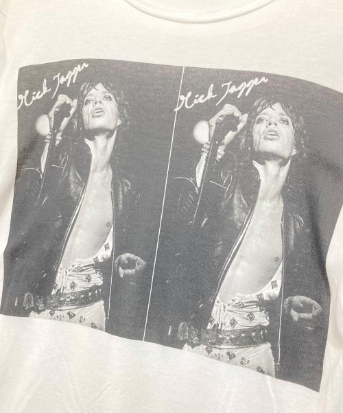 DOLCE & GABBANA（ドルチェ＆ガッバーナ）DOLCE & GABBANA (ドルチェ＆ガッバーナ) ミックジャガーフォトプリントTシャツ　バンドTシャツ　THE ROLLING STONES ホワイト サイズ:44の古着・服飾アイテム