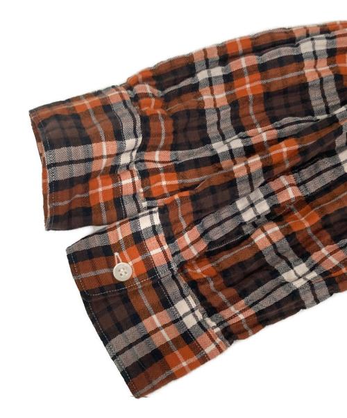 COMME des GARCONS HOMME（コムデギャルソン オム）COMME des GARCONS HOMME (コムデギャルソン オム) チェック柄ドッキングシャツ ブラウン サイズ:Sの古着・服飾アイテム