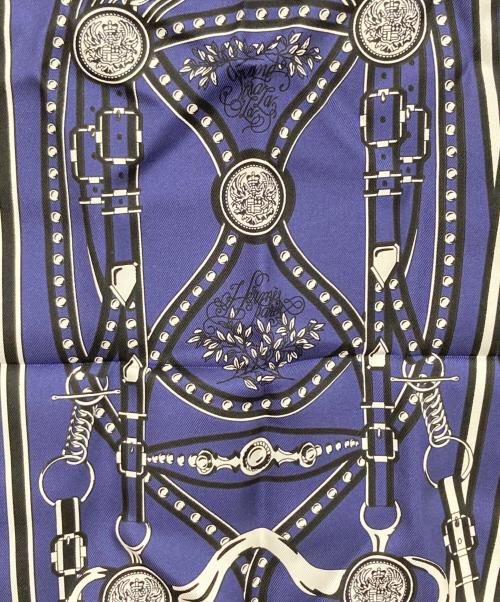 HERMES（エルメス）HERMES (エルメス) グラン・トゥラララ・バンダナ 55 ネイビーの古着・服飾アイテム