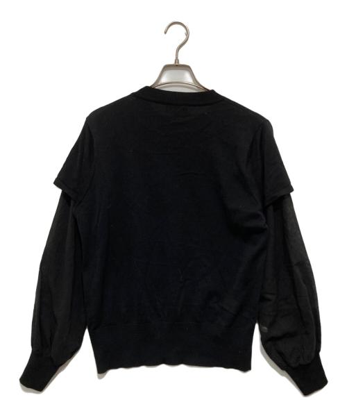 HYKE（ハイク）HYKE (ハイク) レイヤードニット 221-11272 013 ブラック サイズ:2の古着・服飾アイテム