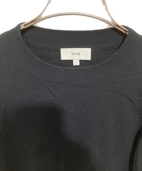 HYKE（ハイク）HYKE (ハイク) レイヤードニット 221-11272 013 ブラック サイズ:2の古着・服飾アイテム