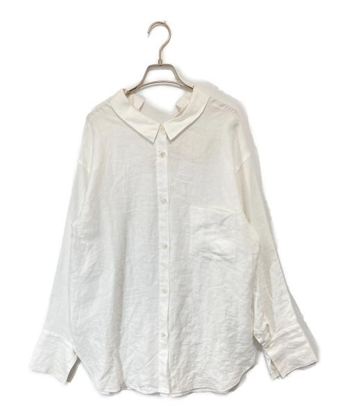 Conte（コンテ）conte (コンテ) ヘンプ バックスリット ギャザーシャツ　8511-199-0016-0100 ホワイト サイズ:FREEの古着・服飾アイテム