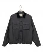 sacaiサカイ）の古着「23AW ベロア切替 ウール シャツジャケット　23-03121M」｜オリーブ