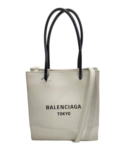 BALENCIAGA（バレンシアガ）BALENCIAGA (バレンシアガ) ショッピングトート　	597858 ホワイトの古着・服飾アイテム