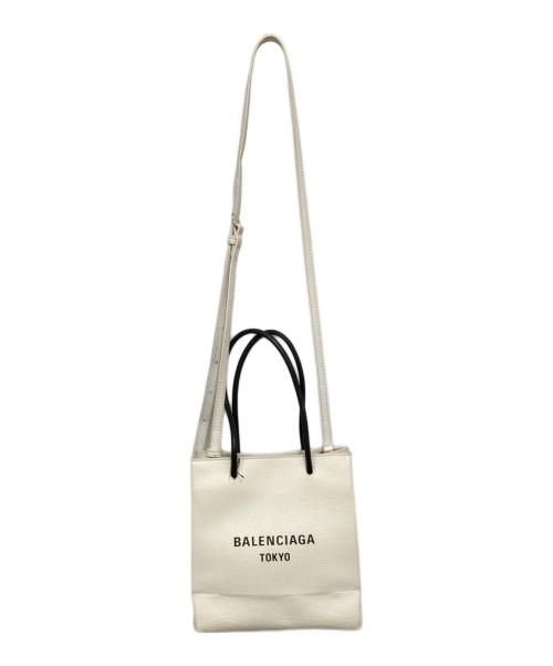 BALENCIAGA（バレンシアガ）BALENCIAGA (バレンシアガ) ショッピングトート　	597858 ホワイトの古着・服飾アイテム