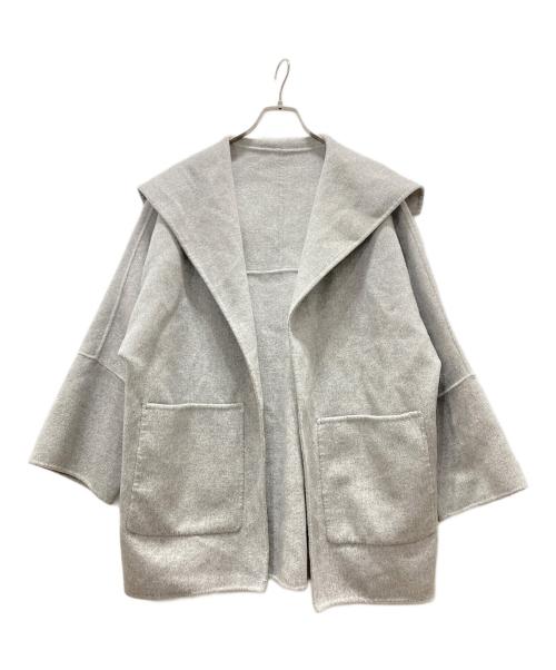 Adam et Rope（アダム エ ロペ）Adam et Rope (アダム エ ロペ) Super120’s ウールリバーハーフコート グレー サイズ:Fの古着・服飾アイテム
