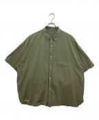 FreshServiceフレッシュサービス）の古着「MICRO TYPEWRITER CORPORATE S/S REGULAR COLLAR SHIRT　マイクロタイプライターコーポレートS/Sレギュラーカラーシャツ　FSW-23-SH 006」｜グリーン
