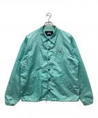stussyステューシー）の古着「CLUB STUSSY コーチジャケット」｜グリーン