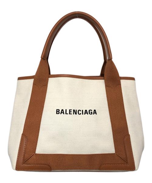 BALENCIAGA（バレンシアガ）BALENCIAGA (バレンシアガ) ネイビーカバスS ベージュの古着・服飾アイテム