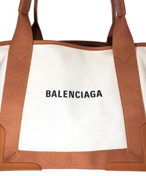 BALENCIAGA（バレンシアガ）BALENCIAGA (バレンシアガ) ネイビーカバスS ベージュの古着・服飾アイテム
