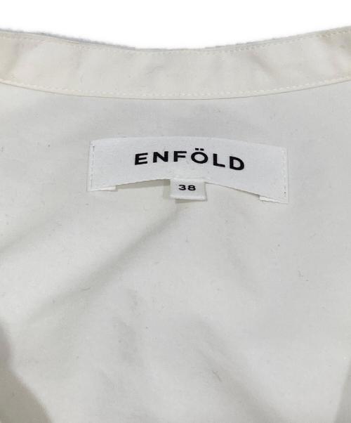 ENFOLD（エンフォルド）ENFOLD (エンフォルド) シルクブレンドシャツワンピース ホワイト サイズ:38の古着・服飾アイテム