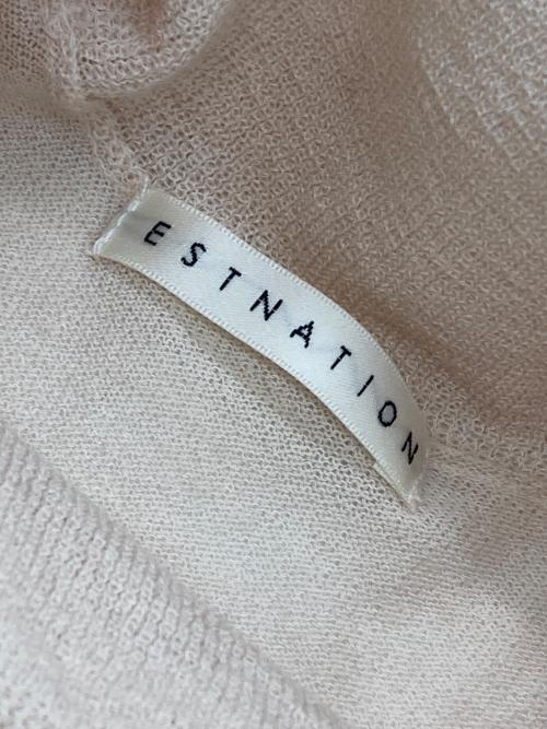 ESTNATION（エストネーション）ESTNATION (エストネーション) 薄手タートルネックニット ベージュ サイズ:Fの古着・服飾アイテム