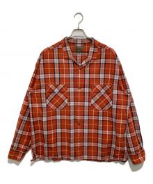 NIGEL CABOURN（ナイジェルケーボン）の古着「オープンカラーシャツ　8036-00-10014」｜オレンジ