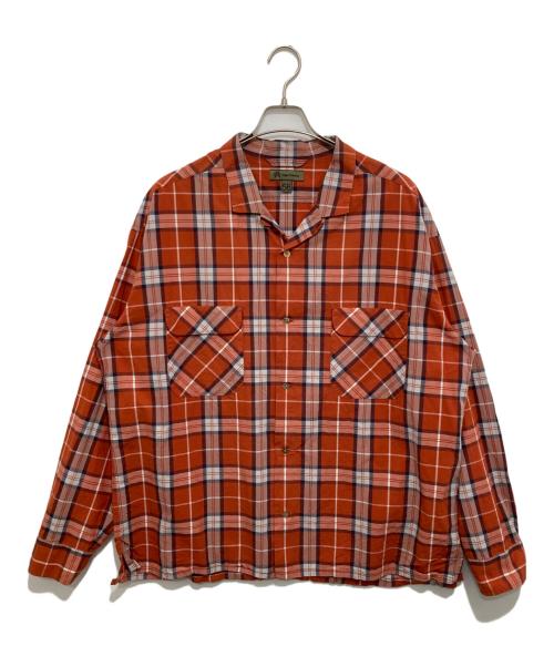 NIGEL CABOURN（ナイジェルケーボン）NIGEL CABOURN (ナイジェルケーボン) オープンカラーシャツ　8036-00-10014 オレンジ サイズ:56の古着・服飾アイテム