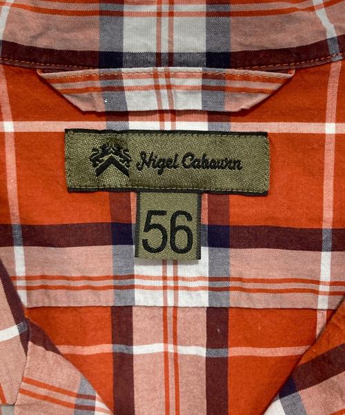 NIGEL CABOURN（ナイジェルケーボン）NIGEL CABOURN (ナイジェルケーボン) オープンカラーシャツ　8036-00-10014 オレンジ サイズ:56の古着・服飾アイテム