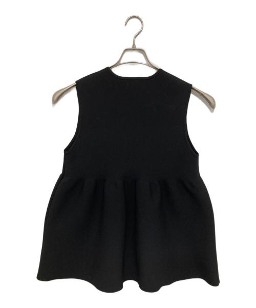 UNITED ARROWS（ユナイテッドアローズ）UNITED ARROWS (ユナイテッドアローズ) P フリル ニットベスト　1518-106-1575 ブラック サイズ:FREEの古着・服飾アイテム