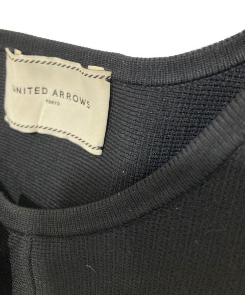 UNITED ARROWS（ユナイテッドアローズ）UNITED ARROWS (ユナイテッドアローズ) P フリル ニットベスト　1518-106-1575 ブラック サイズ:FREEの古着・服飾アイテム