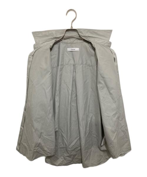 cornier（コルニエ）cornier (コルニエ) FINX COTTON LIGHT CORD LANE STRIPE SHIRTS　フィンクスコットンライトコードレーンストライプシャツ グレー サイズ:Mの古着・服飾アイテム
