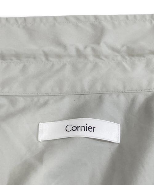 cornier（コルニエ）cornier (コルニエ) FINX COTTON LIGHT CORD LANE STRIPE SHIRTS　フィンクスコットンライトコードレーンストライプシャツ グレー サイズ:Mの古着・服飾アイテム