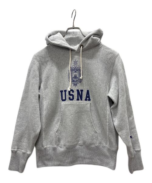Champion REVERSE WEAVE（チャンピオン リバース ウィーブ）Champion REVERSE WEAVE (チャンピオン リバース ウィーブ) USNAプルオーバーパーカ- グレー サイズ:Sの古着・服飾アイテム