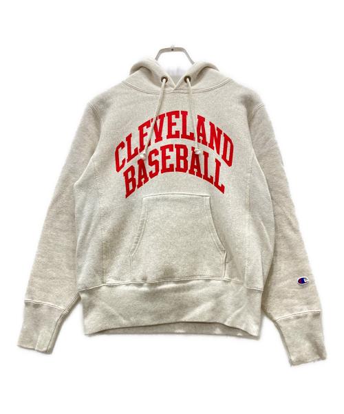 Champion REVERSE WEAVE（チャンピオン リバース ウィーブ）Champion REVERSE WEAVE (チャンピオン リバース ウィーブ) プルオーバーパーカー アイボリー サイズ:SMALLの古着・服飾アイテム