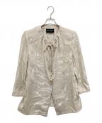 GIORGIO ARMANIジョルジョアルマーニ）の古着「Moire Linen Jacket モアレリネン ジャケット　GW002453 TE20134」｜ベージュ
