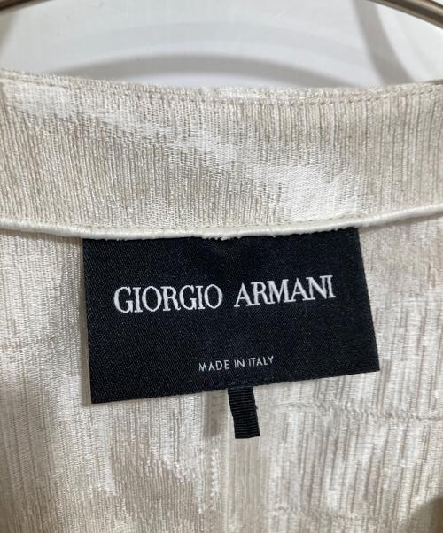 GIORGIO ARMANI（ジョルジョアルマーニ）GIORGIO ARMANI (ジョルジョアルマーニ) Moire Linen Jacket モアレリネン ジャケット　GW002453 TE20134 ベージュ サイズ:48の古着・服飾アイテム