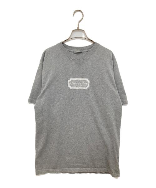 DIOR HOMME（ディオール オム）DIOR HOMME (ディオール オム) ロゴエンブロイダリー 半袖Tシャツ　243J685B0554 グレー サイズ:Sの古着・服飾アイテム