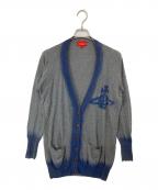 Vivienne Westwood RED LABELヴィヴィアンウエストウッドレッドレーベル）の古着「オーブプリントロングカーディガン」｜グレー