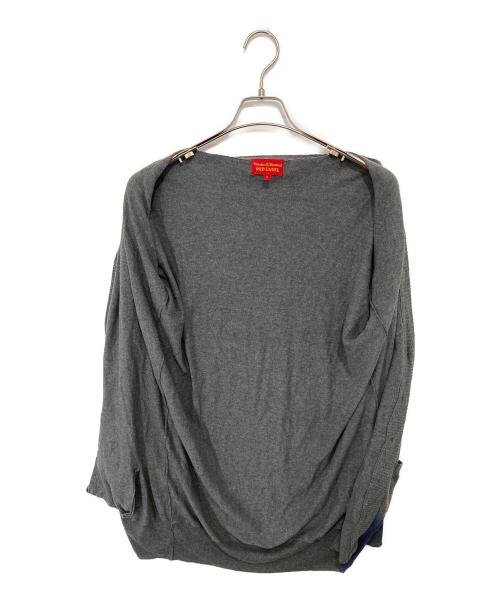 Vivienne Westwood RED LABEL（ヴィヴィアンウエストウッドレッドレーベル）Vivienne Westwood RED LABEL (ヴィヴィアンウエストウッドレッドレーベル) オーブプリントロングカーディガン グレー サイズ:2の古着・服飾アイテム