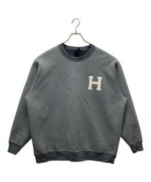 D him（ダブルスタンダードクロージングヒム）の古着「サガラ刺繍 Hロゴスウェット」｜グレー
